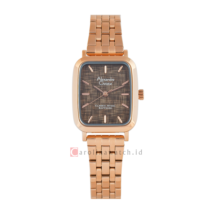 Jam Tangan Alexandre Christie Classic Steel AC 8699 LHBRGBO1 Women Black Dial Gold Stainless Steel Strap