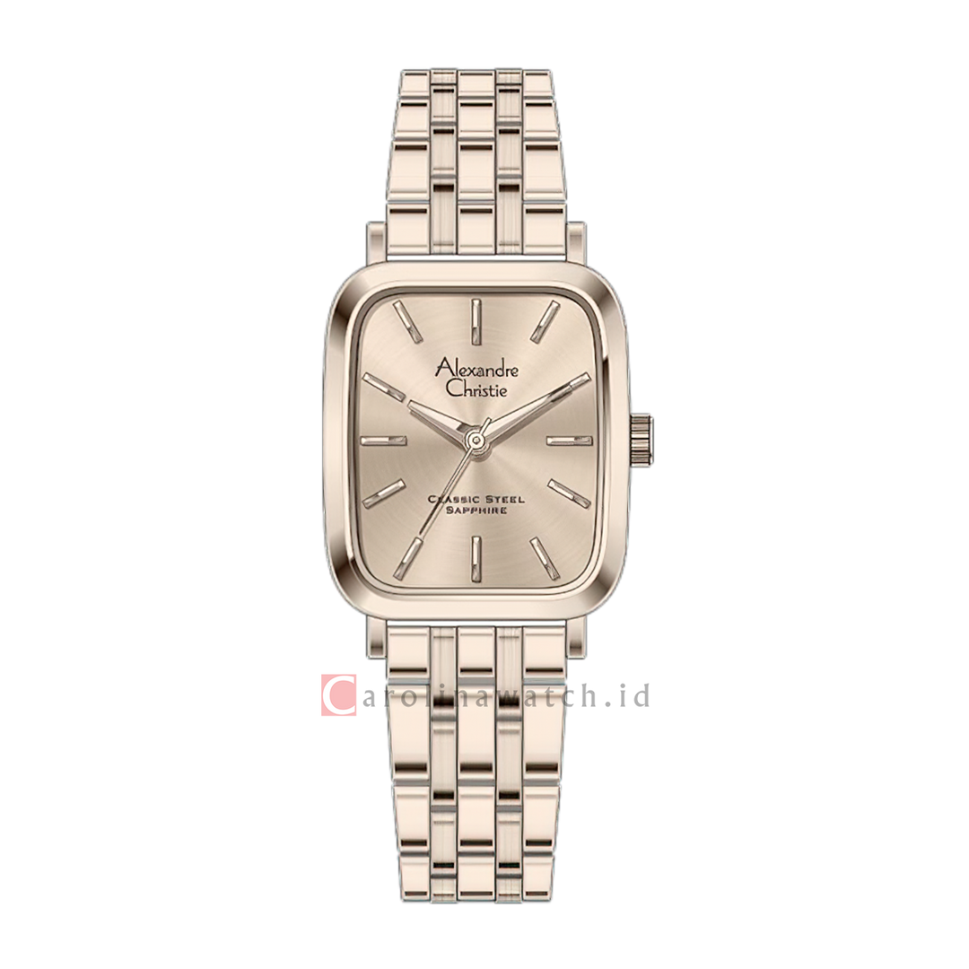 Jam Tangan Alexandre Christie Classic Steel AC 8699 LHBRGLN2 Women Gold Dial Gold Stainless Steel Strap