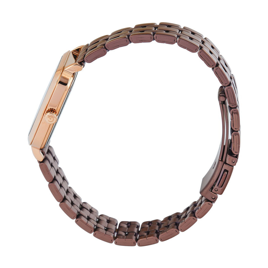 Jam Tangan Alexandre Christie Classic Steel AC 8699 LHBROBO2 Women Analog Dial Brown Stainless Steel Strap