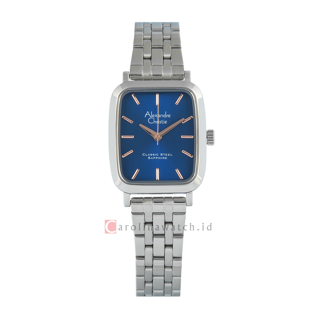 Jam Tangan Alexandre Christie Classic Steel AC 8699 LHBSSBURG2 Women Blue Dial tainless Steel Strap