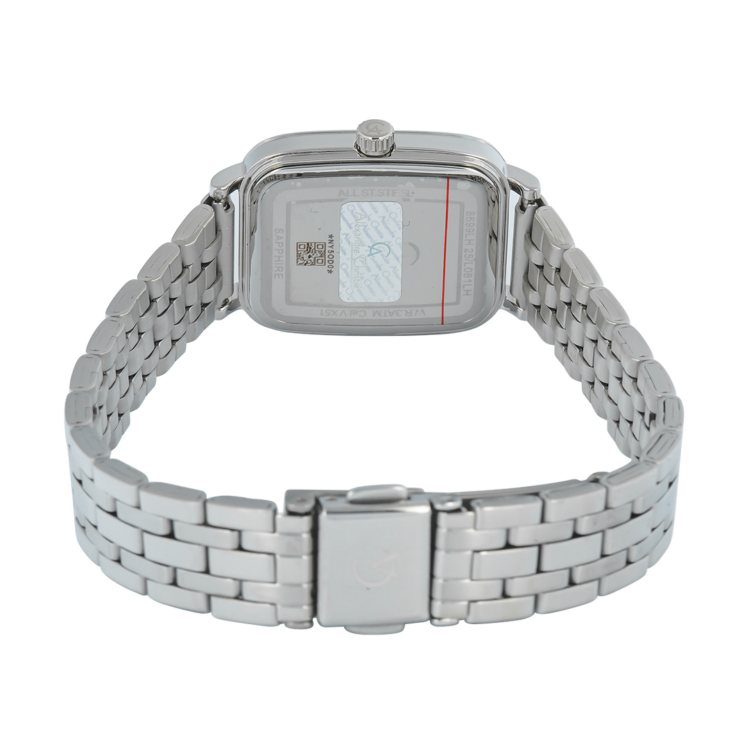 Jam Tangan Alexandre Christie Classic Steel AC 8699 LHBSSBURG2 Women Blue Dial tainless Steel Strap