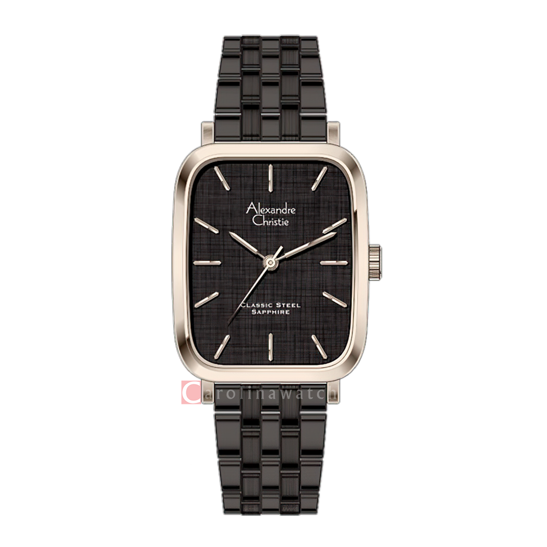 Jam Tangan Alexandre Christie Classic Steel AC 8699 MHBBRBA1 Men Black Dial Black Stainless Steel Strap