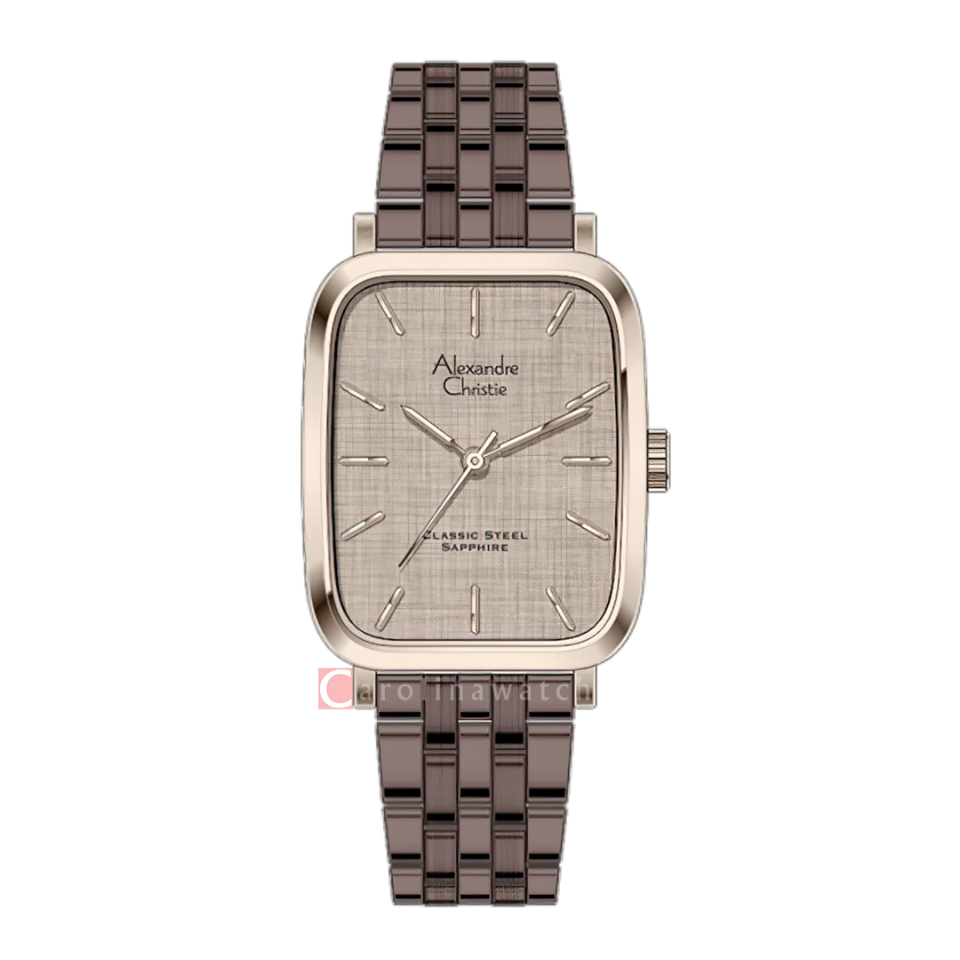 Jam Tangan Alexandre Christie Classic Steel AC 8699 MHBROLG1 Men Analog Dial Dial Brown Stainless Steel Strap