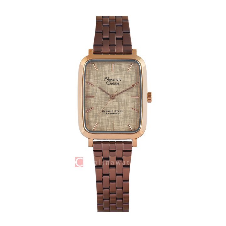 Jam Tangan Alexandre Christie Classic Steel AC 8699 MHBROLG1 Men Analog Dial Dial Brown Stainless Steel Strap