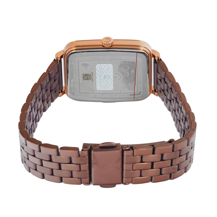 Jam Tangan Alexandre Christie Classic Steel AC 8699 MHBROLG1 Men Analog Dial Dial Brown Stainless Steel Strap