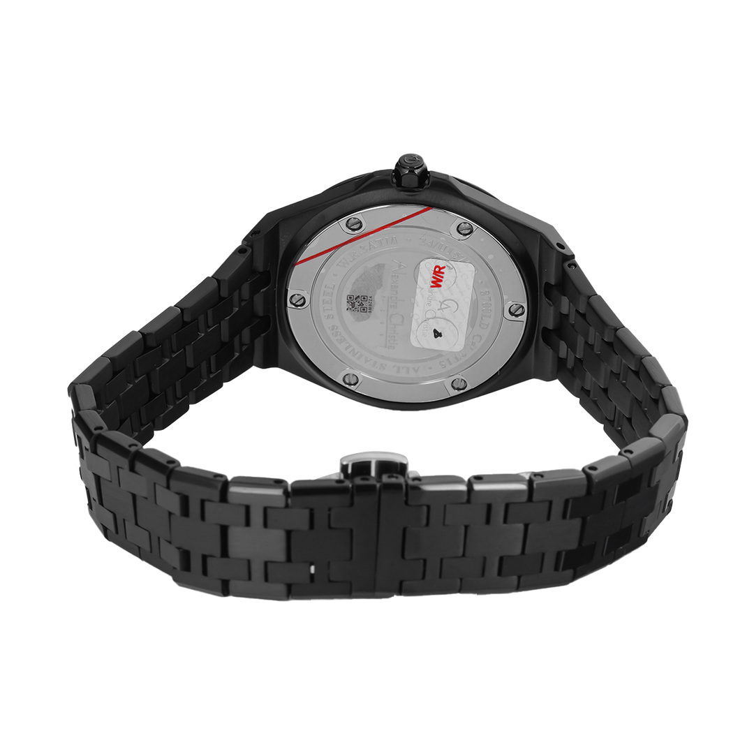 Jam Tangan Alexandre Christie Classic Steel AC 8700 LDBIPBA Women Black Dial Black Stainless Steel Strap