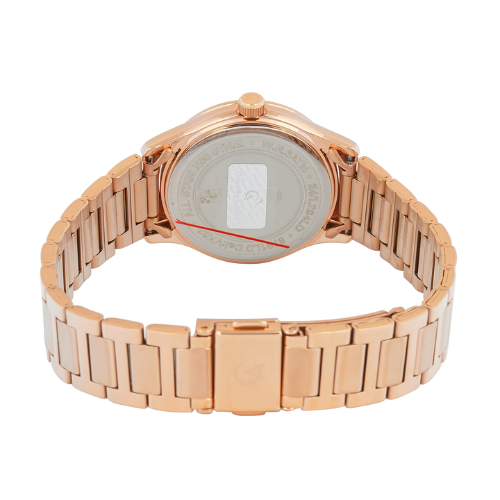 Jam Tangan Alexandre Christie Passion AC 8701 LDBRGGN Women Green Dial Rose Gold Stainless Steel Strap