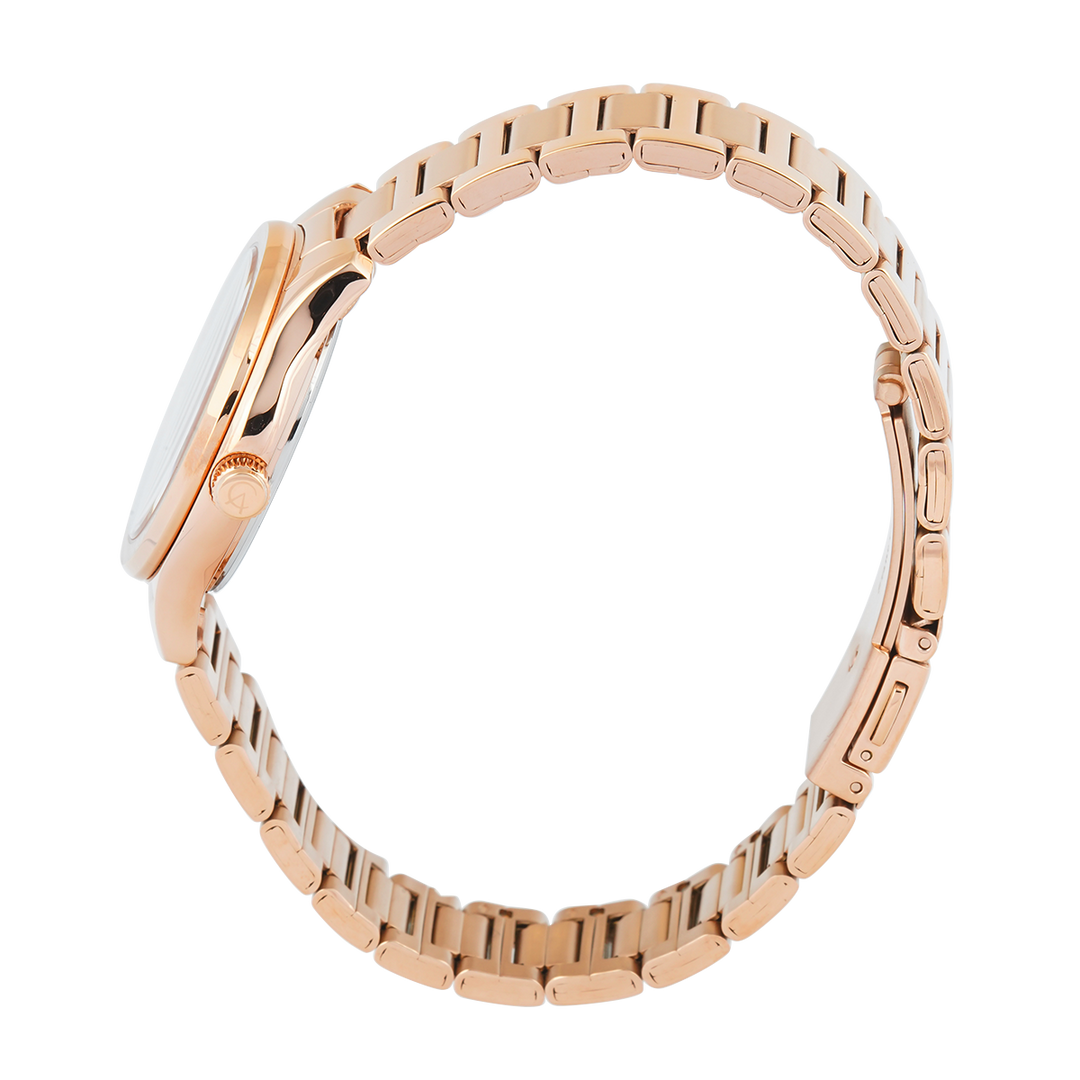 Jam Tangan Alexandre Christie Passion AC 8701 LDBRGLN Women Gold Dial Rose Gold Stainless Steel Strap