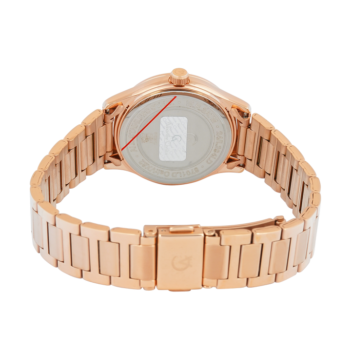 Jam Tangan Alexandre Christie Passion AC 8701 LDBRGLN Women Gold Dial Rose Gold Stainless Steel Strap