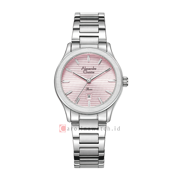 Jam Tangan Alexandre Christie Passion AC 8701 LDBSSPN Women Pink Dial Stainless Steel Strap