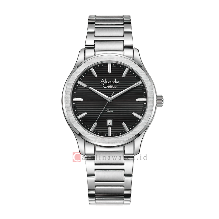 Jam Tangan Alexandre Christie Passion AC 8701 MDBSSBA Men Black Dial Stainless Steel Strap