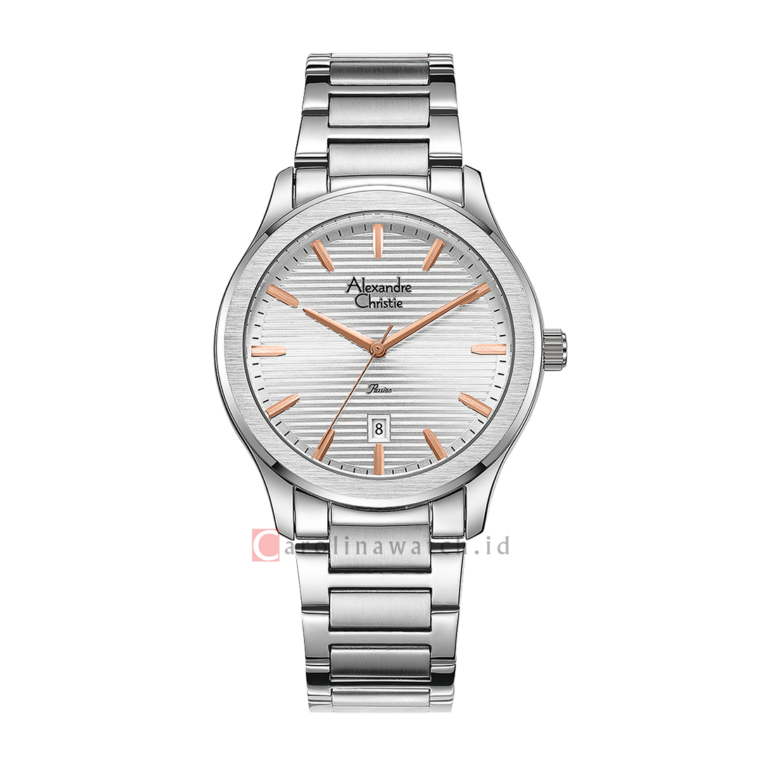 Jam Tangan Alexandre Christie Passion AC 8701 MDBSSSLRG Men Silver Dial Stainless Steel Strap