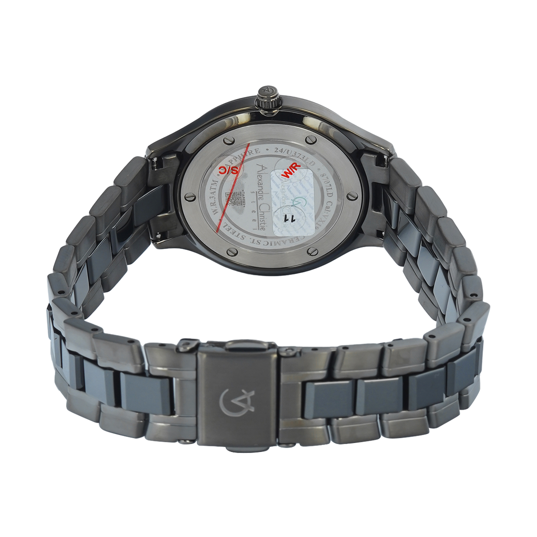 Jam Tangan Alexandre Christie AC 8707 LDBIGDG Sapphire Women Analog Dial Dual Tone Stainless Steel Strap