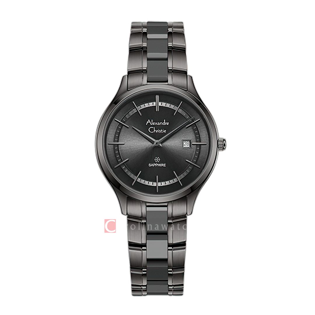 Jam Tangan Alexandre Christie AC 8707 LDBIGDG Sapphire Women Analog Dial Dual Tone Stainless Steel Strap