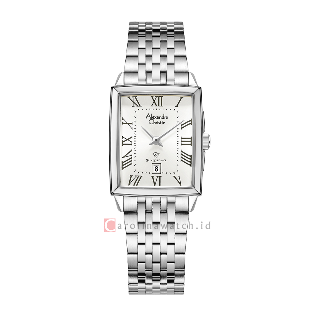 Jam Tangan Alexandre Christie Slim Elegance AC 8708 LDBSSSLRM Women Silver Dial Stainless Steel Strap