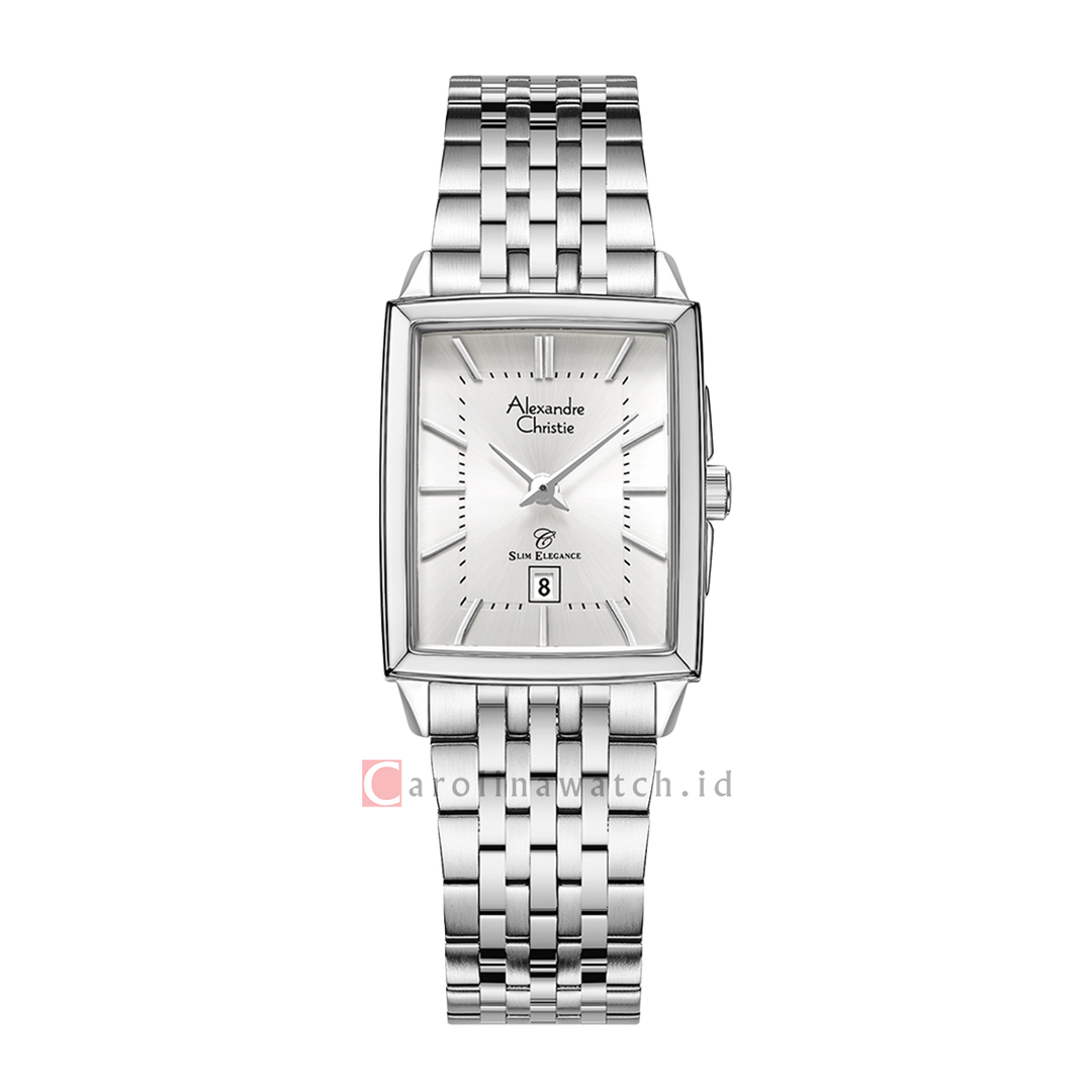 Jam Tangan Alexandre Christie Slim Elegance AC 8708 LDBSSSL Women Silver Dial Stainless Steel Strap