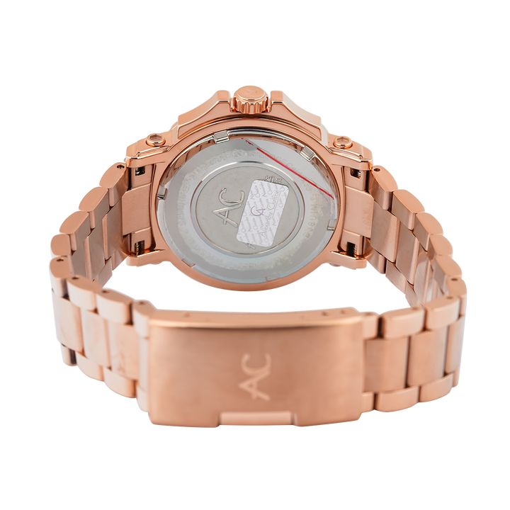 Jam Tangan Alexandre Christie Collection AC 9205 BFBRGGRDR Women Grey Dial Rose Gold Stainless Steel Strap