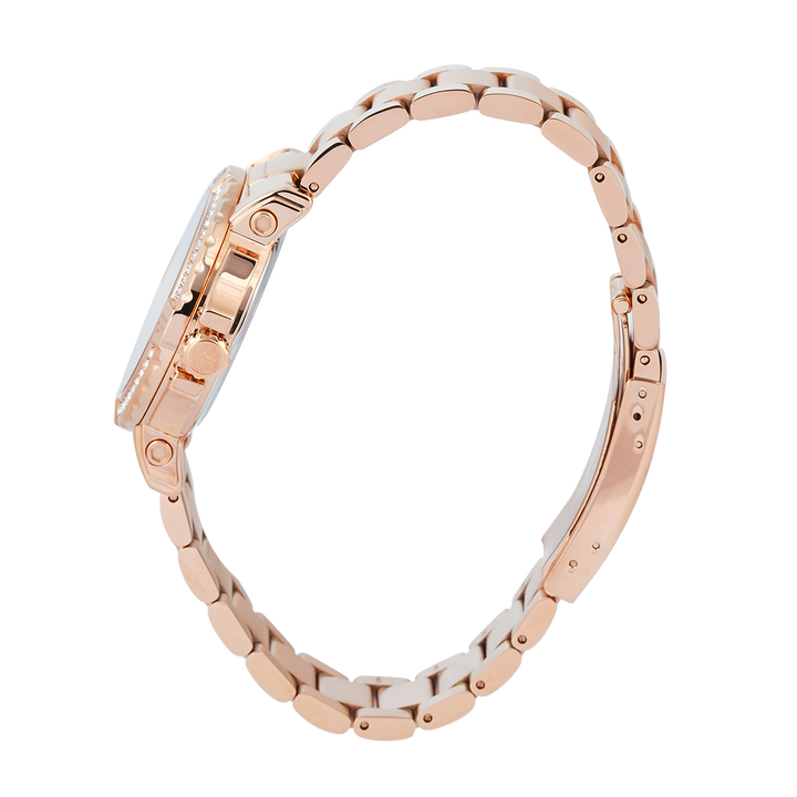 Jam Tangan Alexandre Christie Collection AC 9205 BFBRGREDR Women Red Dial Rose Gold Stainless Steel Strap