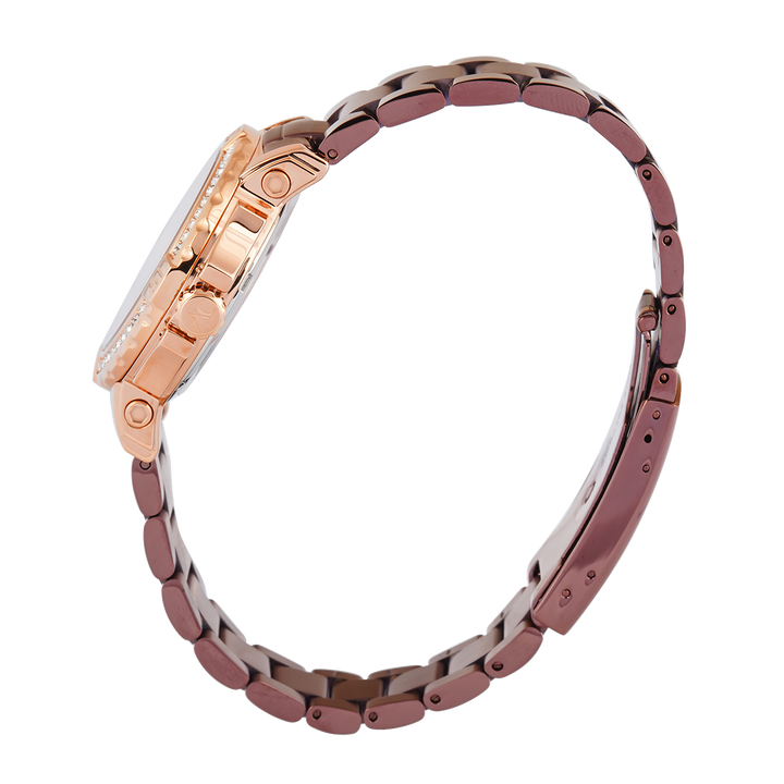 Jam Tangan Alexandre Christie Collection AC 9205 BFBROBODR Women Brown Dial Brown Stainless Steel Strap