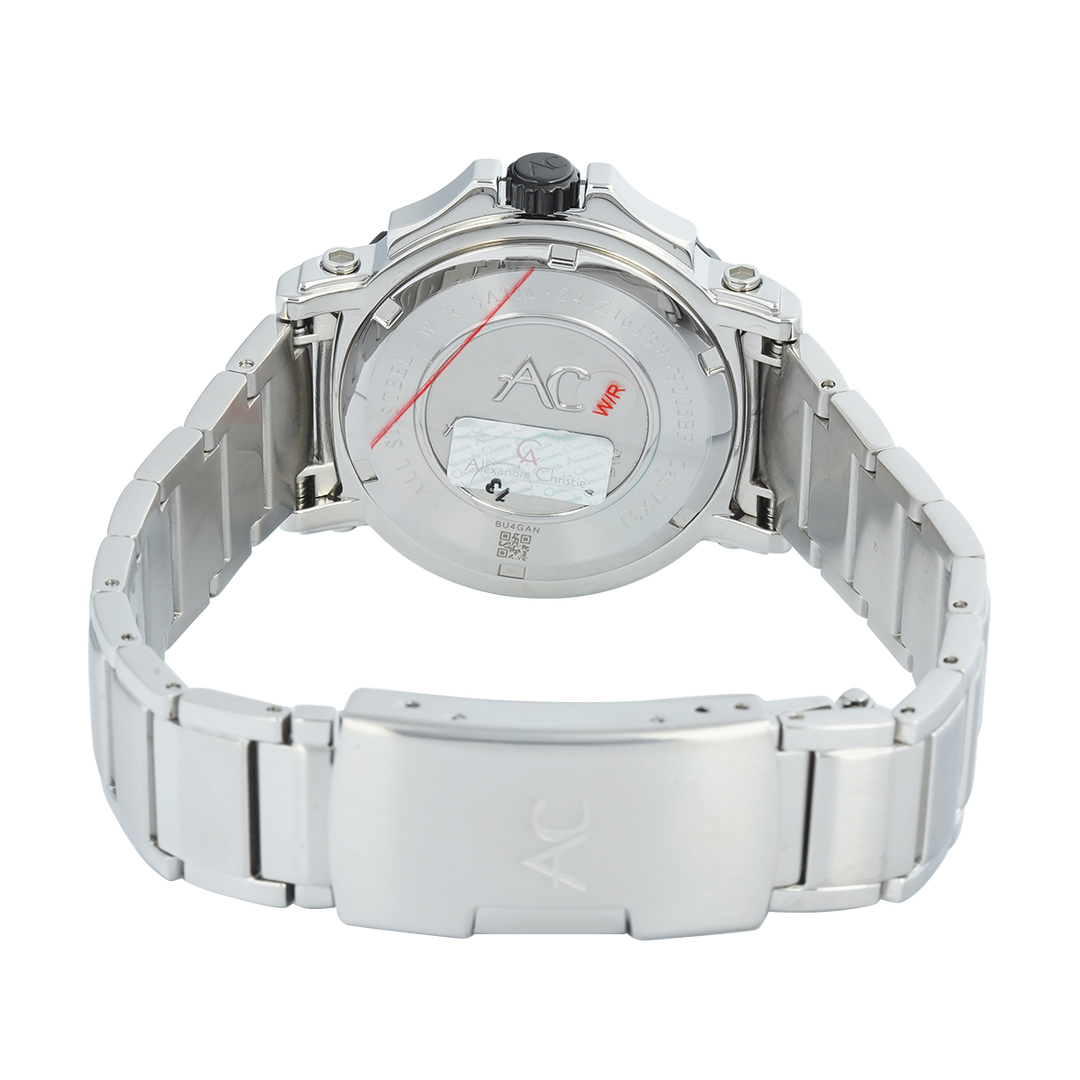 Jam Tangan Alexandre Christie AC 9205 BFBTBBA Women Black Dial Stainless Steel Strap