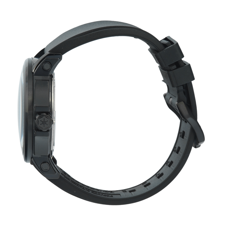 Jam Tangan Alexandre Christie AC 9205 MARDS1 Men Death Star Wars Black Dial Black Premium Rubber Strap Strap Limited Edition