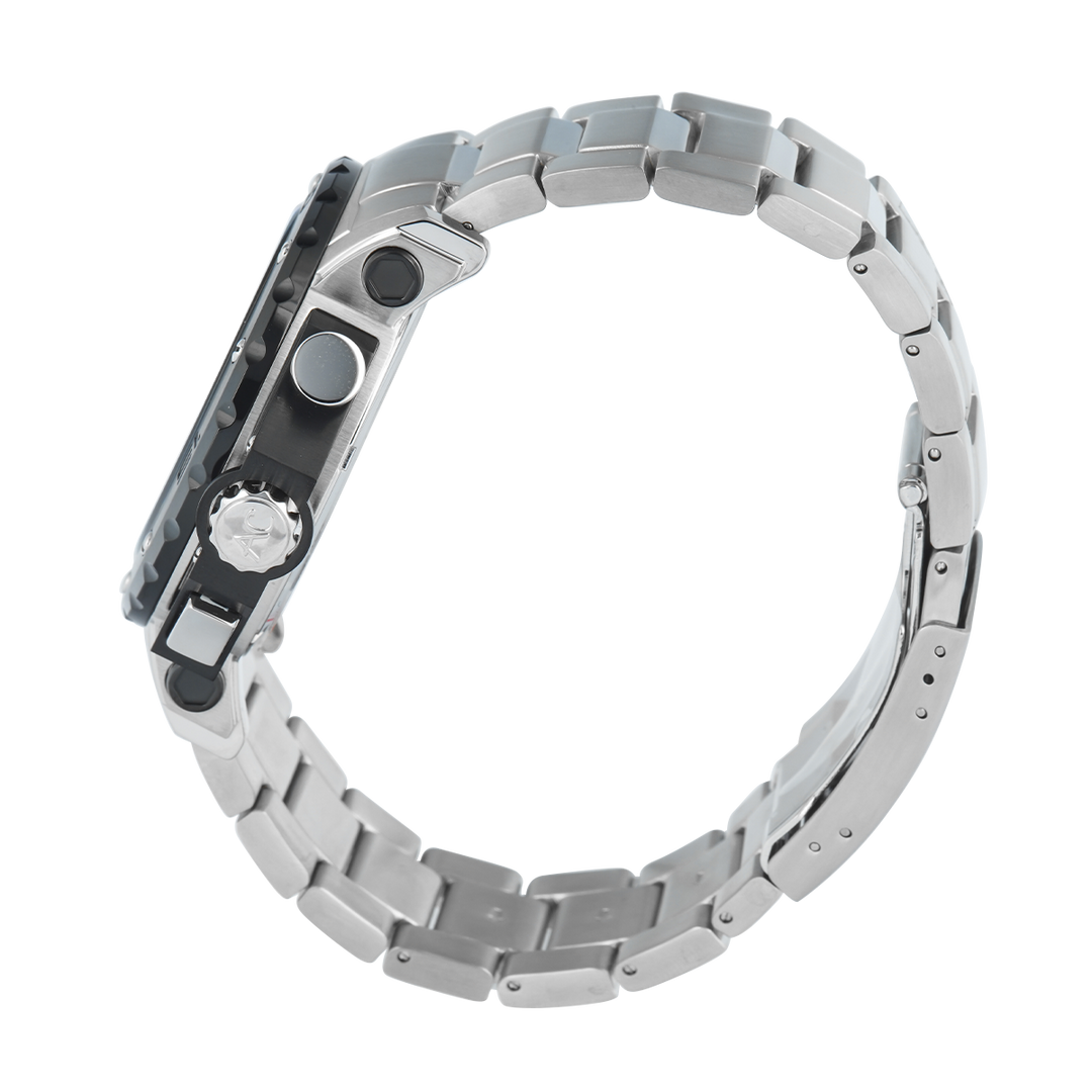 Jam Tangan Alexandre Christie AC 9205 MCBTBBA Men Black Dial Stainless Steel Strap