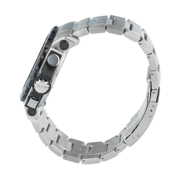 Jam Tangan Alexandre Christie AC 9205 MCBTBBA Men Black Dial Stainless Steel Strap