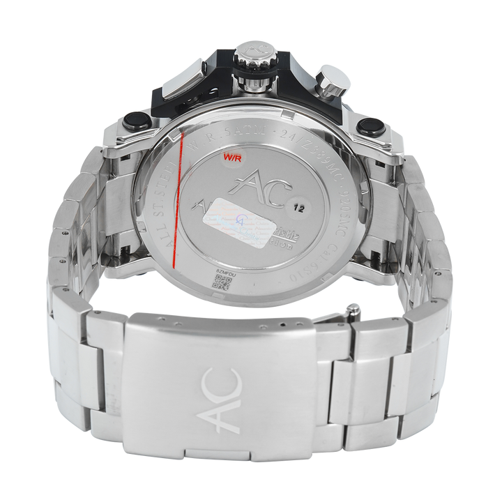 Jam Tangan Alexandre Christie AC 9205 MCBTBBA Men Black Dial Stainless Steel Strap