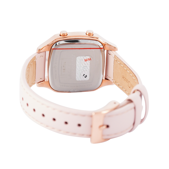 Jam Tangan Alexandre Christie Digi AC 9355 LHLRGBALK Women Digital Dial Light Pink Leather Strap