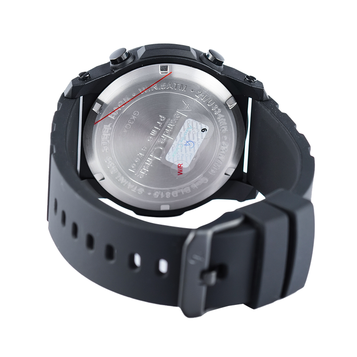 Jam Tangan Alexandre Christie DIGI AC 9367 MHRIPBA Men Digital Dial Black Rubber Strap