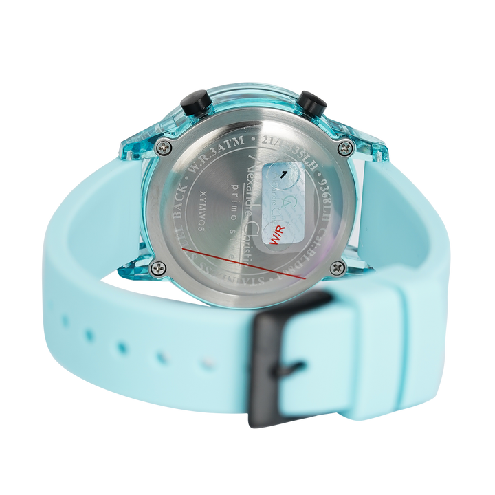 Jam Tangan Alexandre Christie Digi AC 9368 LHRLBBA Women Digital Dial Aqua Rubber Strap