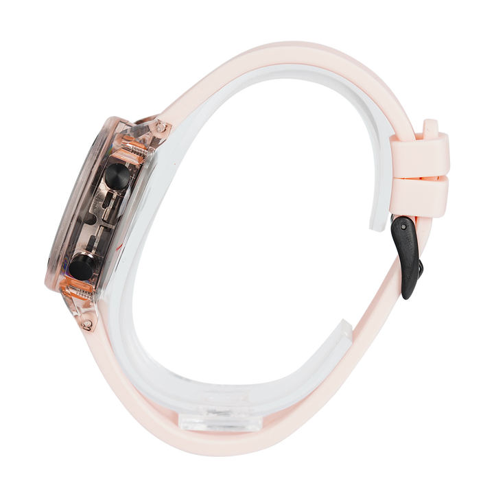 Jam Tangan Wanita Alexandre Christie Digi AC 9368 LHRLKBA Digital Dial Beige Rubber Strap