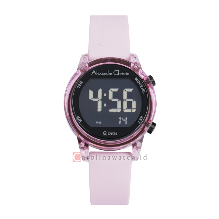 Jam Tangan Alexandre Christie Digi AC 9368 LHRPNBA Women Digital Dial Light Purple Rubber Strap