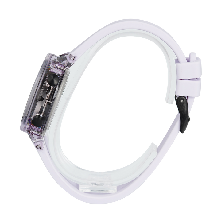 Jam Tangan Alexandre Christie Digi AC 9368 LHRPUBA Women Digital Dial Light Purple Rubber Strap
