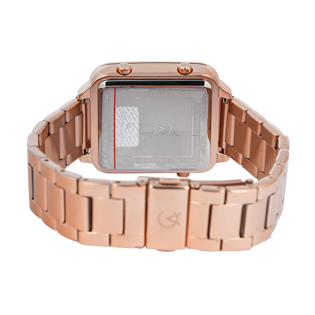 Jam Tangan Alexandre Christie Digi AC 9380 LHBRGBA Women Digital Dial Rose Gold Stainless Steel Strap