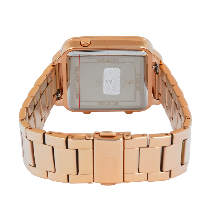Jam Tangan Alexandre Christie DIGI AC 9381 LHBRGBA Women Digital Dial Rose Gold Stainless Steel Strap Extra Genuine Leather Strap