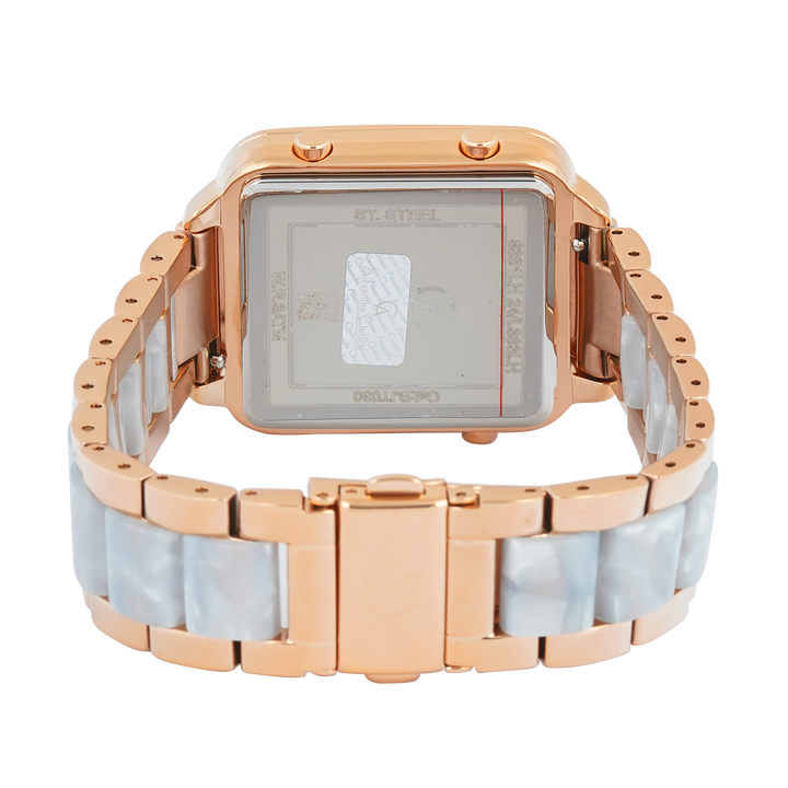 Jam Tangan Alexandre Christie DIGI AC 9381 LHBRGBALB Women Digital Dial Dual Tone Stainless Steel Strap