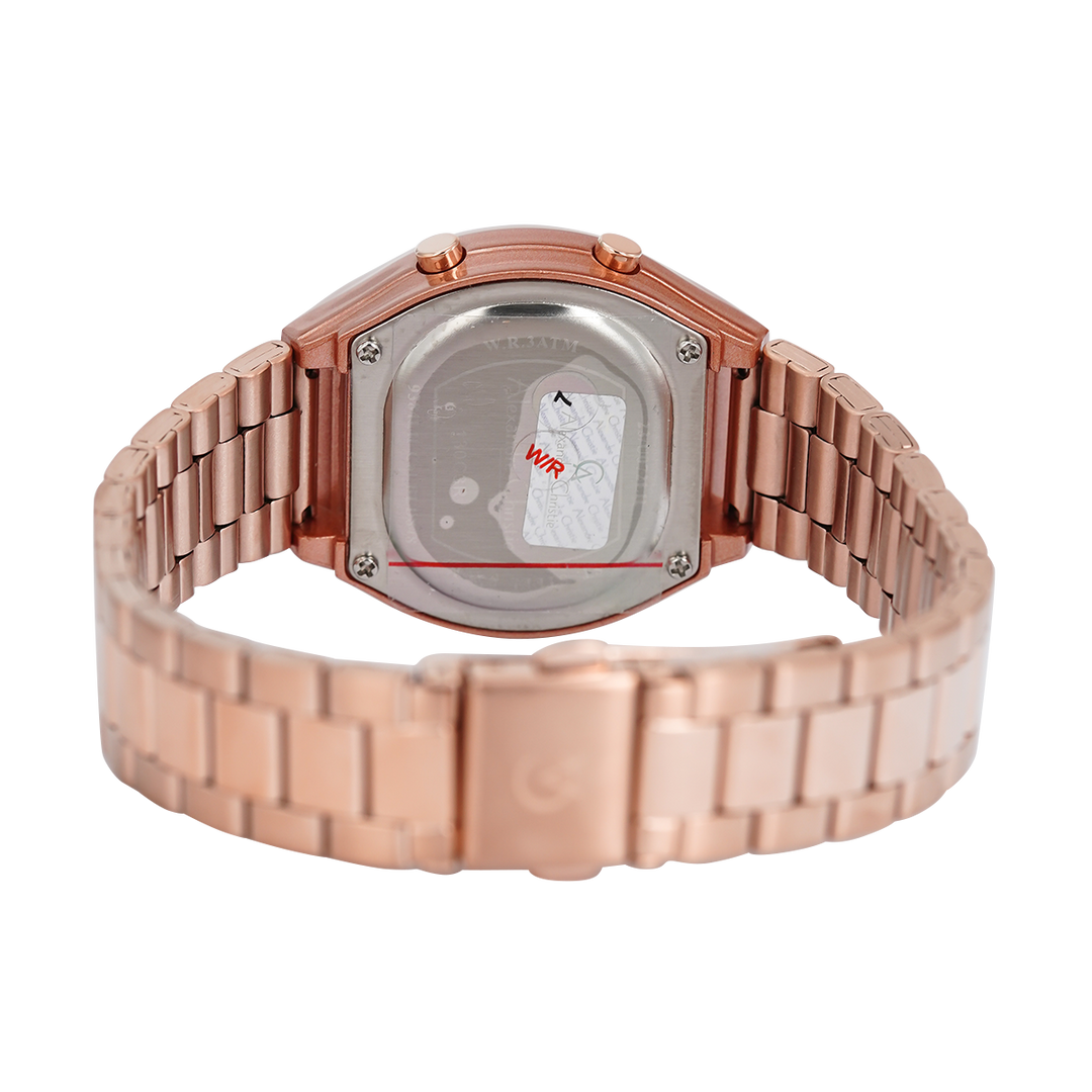 Jam Tangan Alexandre Christie Digi AC 9384 LHBRGLB Women Digital Dial Rose Gold Stainless Steel Strap