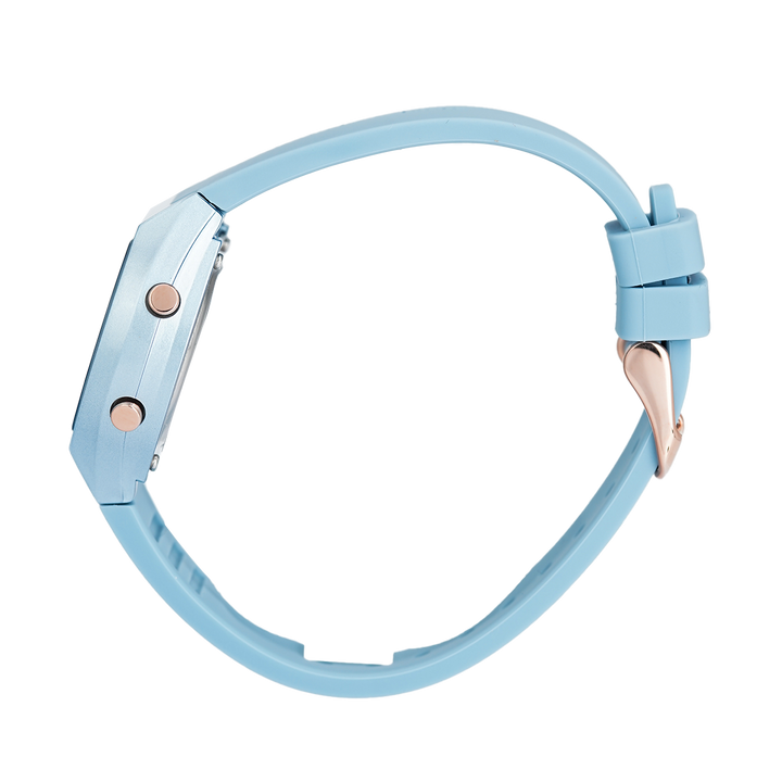 Jam Tangan Alexandre Christie Digi AC 9384 LHRRGLB Women Digital Dial Light Blue Rubber Strap