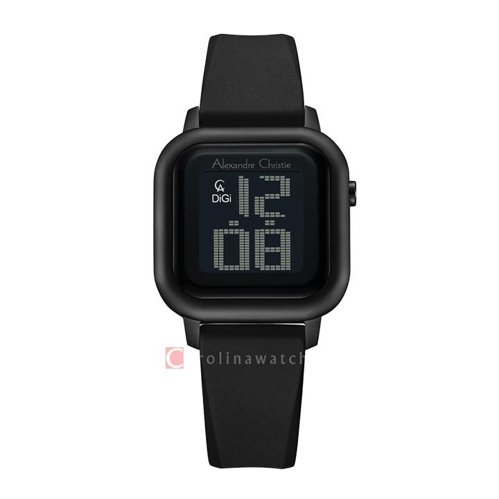 Jam Tangan Alexandre Christie Digi AC 9392 LHRIPBA Women Digital Dial Black Rubber Strap