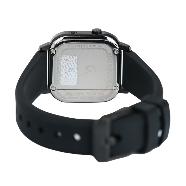 Jam Tangan Alexandre Christie Digi AC 9392 LHRIPBA Women Digital Dial Black Rubber Strap
