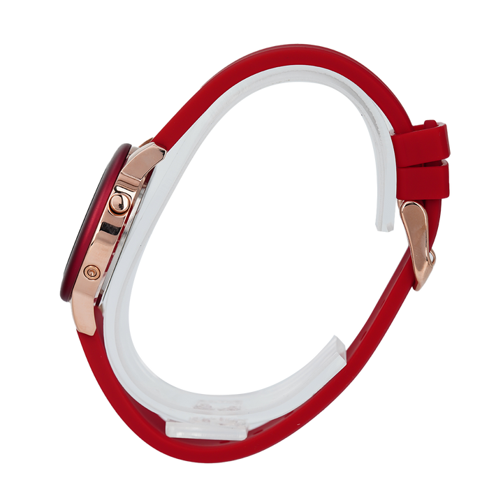 Jam Tangan Alexandre Christie Digi AC 9393 LHRRGREBA Women Digital Dial Red Rubber Strap