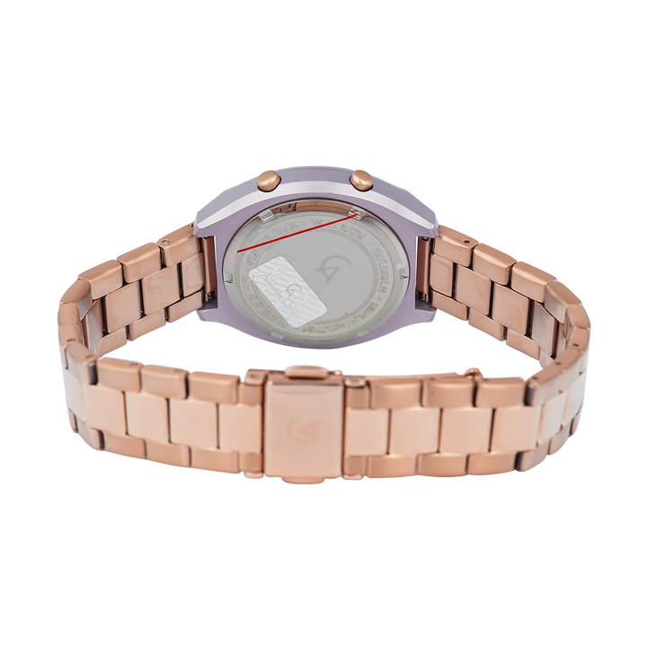 Jam Tangan Alexandre Christie AC 9396 LHBRGPU Women Digital Dial Rose Gold Stainless Steel Strap