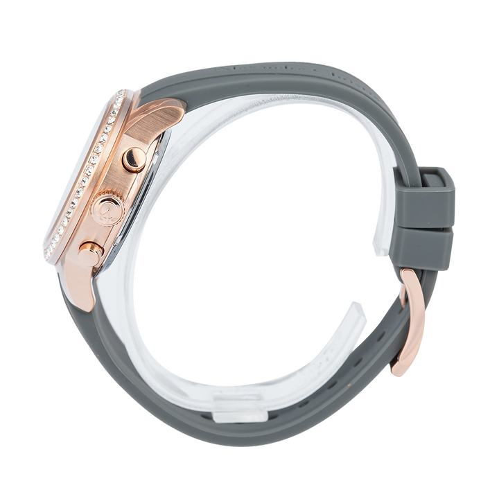 Jam Tangan Alexandre Christie AC 9399 LHRRGGR Women Grey Dial Gray Rubber Strap