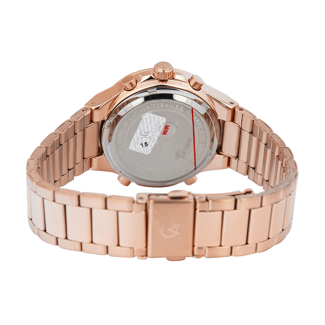 Jam Tangan Alexandre Christie AC 9400 LHBRGLN Women Gold Digital Analog Dial Rose Gold Stainless Steel Strap