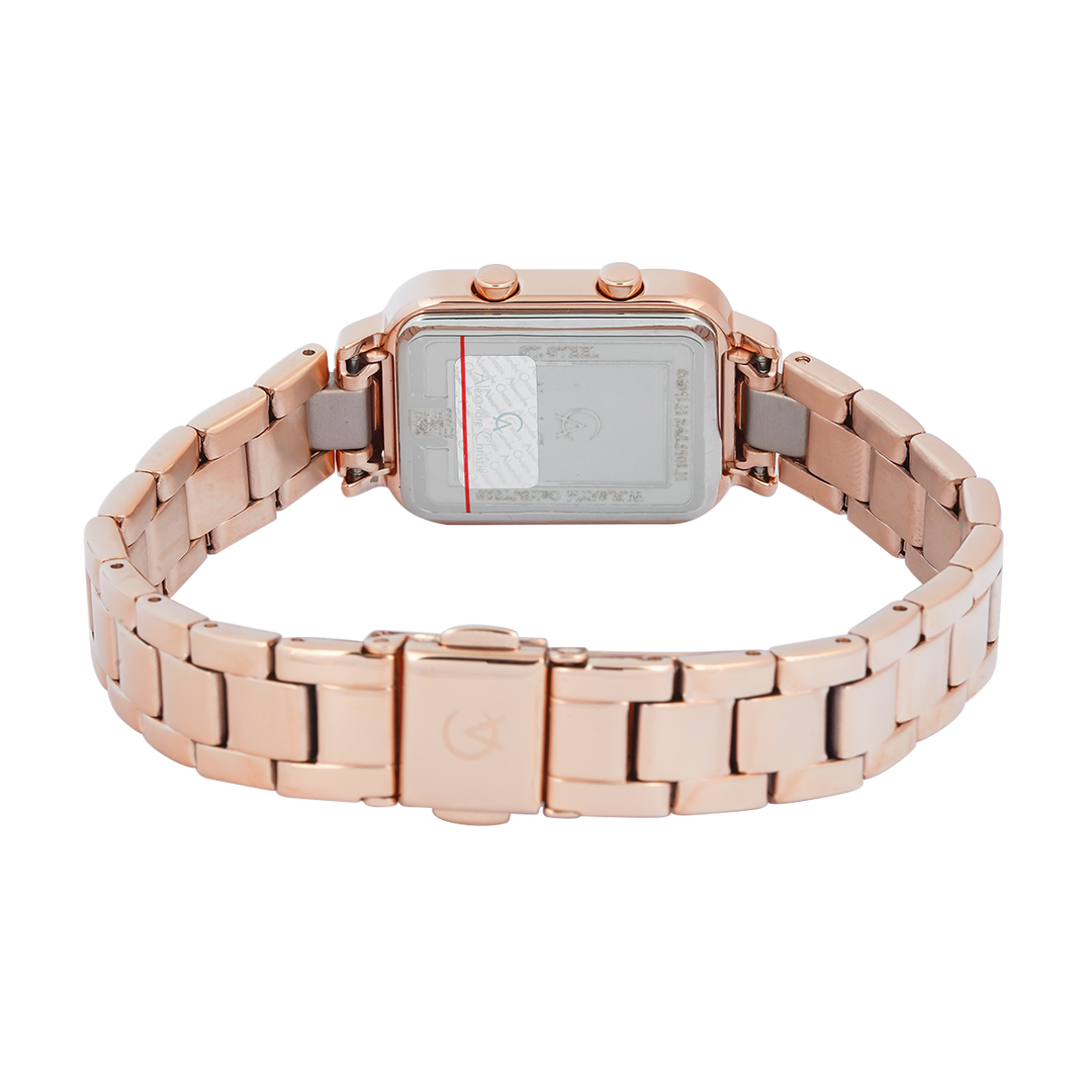 Jam Tangan Alexandre Christie AC 9401 LHBRGGR Women Digital Dial Rose Gold Stainless Steel Strap