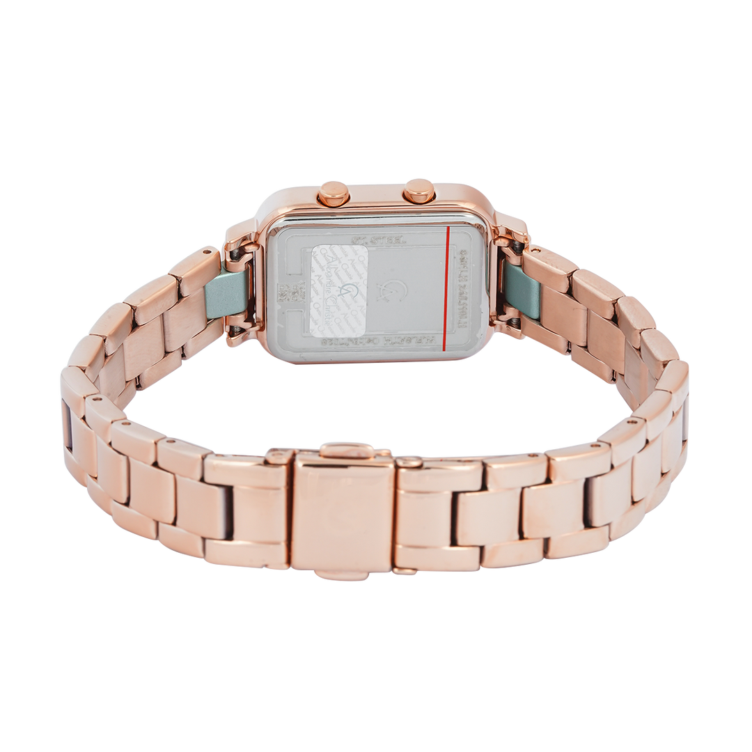 Jam Tangan Alexandre Christie AC 9401 LHBRGLE Women Digital Dial Rose Gold Stainless Steel Strap