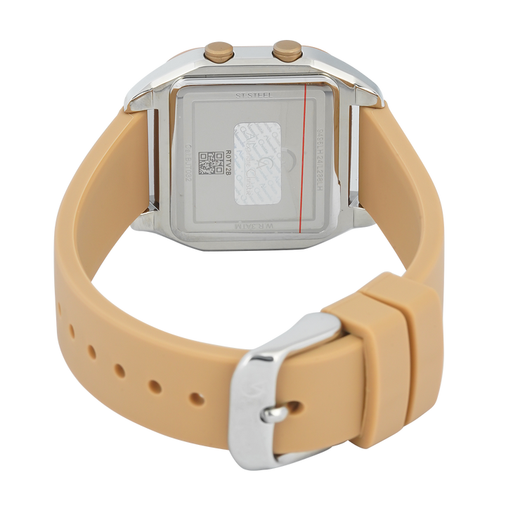 Jam Tangan Alexandre Christie DIGI AC 9496 LHRSSBADG Women Digital Dial Dark Grey Rubber Strap