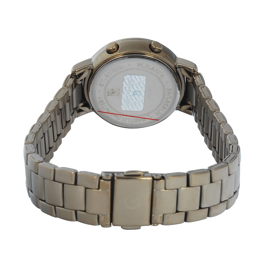 Jam Tangan Alexandre Christie DIGI AC 9497 LHBIGGR Women Digital Dial Grey Stainless Steel Strap