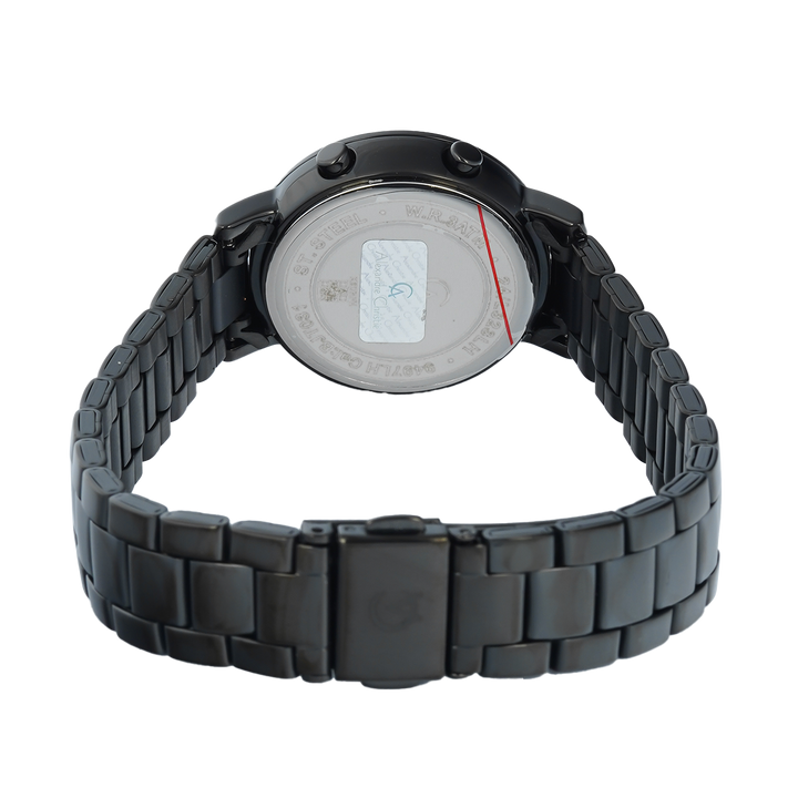 Jam Tangan Alexandre Christie DIGI AC 9497 LHBIPBA Women Digital Dial Black Stainless Steel Strap